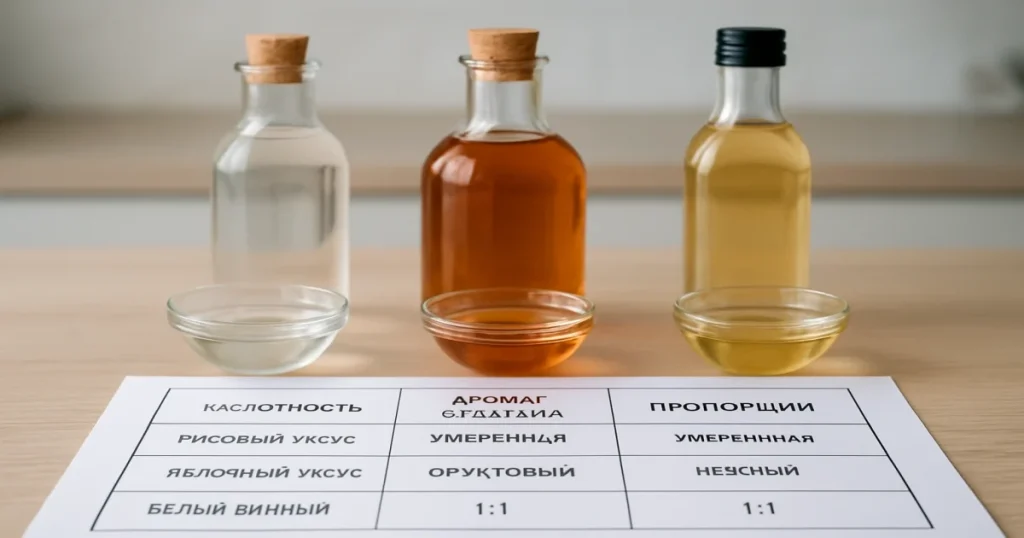 Сравнительная таблица заменителей: кислотность, аромат, пропорции