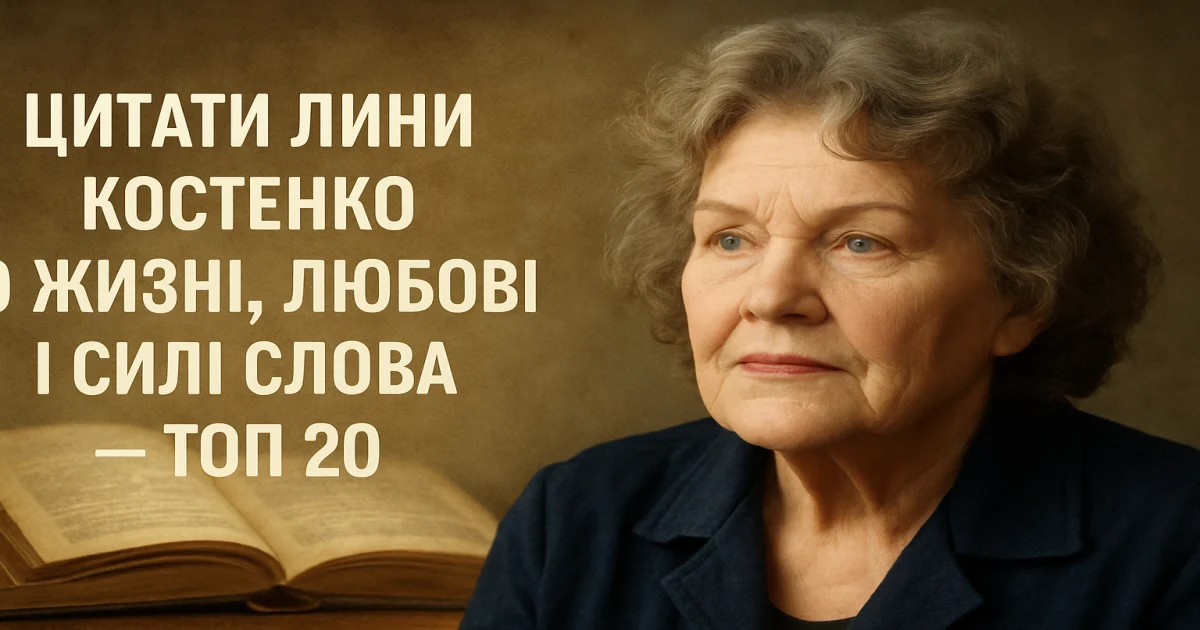 Цитаты Лины Костенко о жизни, любви и силе слова — ТОП 20
